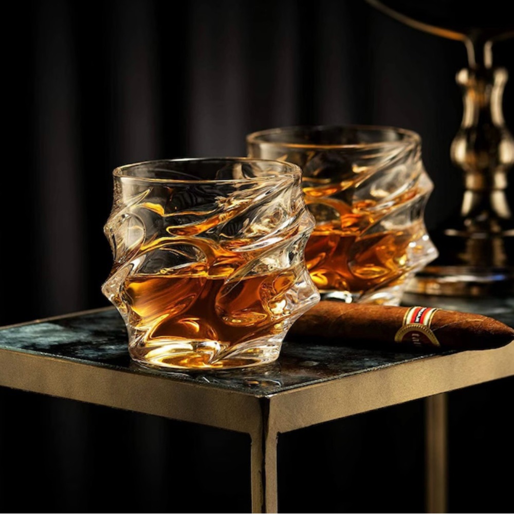 Vtg EICHHOLTZ GATSBY 2-pcs Whiskey High Ball Crystal Heavy Glasses 10oz #1225252